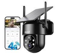 LITYMOL Cámaras de seguridad solares 2K inalámbricas para exteriores, cámaras sin cables para seguridad del hogar, audio de 2 vías, visión nocturna a color, alarma de sirena de foco, detección de IA