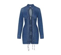 Liu Jo - Abito corto in denim con stringhe - Dresses - Mujer - Azul - 2XS -
