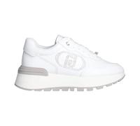 LIU JO BA5043 Amazing White Zapatillas de moda para mujer de piel blanca cuña alta, Color blanco., 39 EU