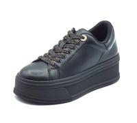 LIU JO BF5039 Selma Black Zapatillas de moda para mujer de piel negra con cuña, Negro , 40 EU