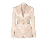 Liu Jo - Blazer de Satén con Cinturón - Jackets - Mujer - Beige - XL -