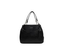 Liu Jo Bolso de hombro Cirry M, negro, piel sintética, 33 x 25 x 15 cm, con borla decorativa, 3 compartimentos