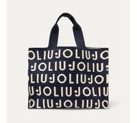 Liu Jo bolso shopper bolso de hombro Tote Knitted Logo Bag Blue Sky azul marino