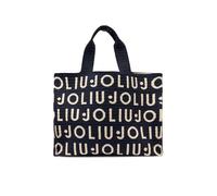 Liu Jo bolso shopper bolso de hombro Tote Knitted Logo Bag Blue Sky azul marino