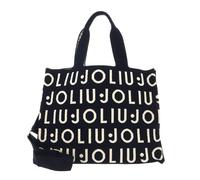 LIU JO bolso shopper Tote Knitted Logo Bag L Blue Sky