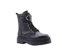 Liu Jo Botas militares de piel negro -Altura tacón 5cm-