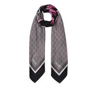 LIU JO Bufanda con estampado floral con logotipo 120 x 120 cm, 22222 Negro, Bufanda