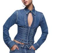 Liu Jo Bustier Denim - Cuello trenzado en forma de gota 42 ml, turquesa, 36