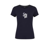 Liu Jo - Camiseta con logo adornado - Tops - Mujer - Azul - L -