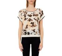 Liu Jo Camiseta de mujer de manga corta tonos de color TA6220, Brown Shades, M