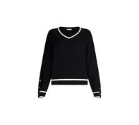 Liu Jo Camiseta de mujer de mezcla de seda TF5229, Negro Black White Leche, L