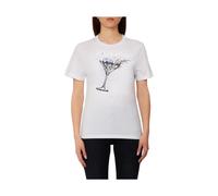 Liu Jo - Camiseta con estampado y apliques - Tops - Mujer - Blanco - L -