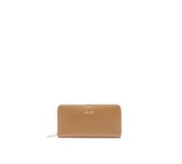 Liu Jo Cartera Caliwen XL con cremallera, piel sintética, Nut, 19 x 11 x 2,5 cm, 12 compartimentos para tarjetas