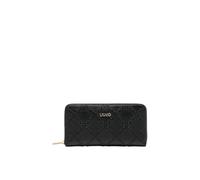 LIU JO Cartera larga con cierre de cremallera Posee varios compartimentos para billetes, tarjetas y monedas.19x2x10cm, 222222 Black, Largo con cremallera
