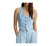 Liu Jo - Chaleco azul denim con rayas claras - Jackets - Mujer - Azul - M -