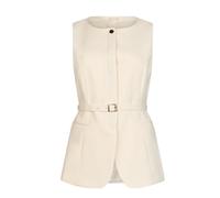 Liu Jo - Chaleco con cinturón - Jackets - Mujer - Beige - XS -