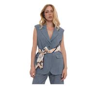 Liu Jo - Chaleco Largo - Jackets - Mujer - Azul - S -