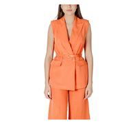 Liu Jo - Chaleco Naranja con Cuello en V y Bolsillos - Jackets - Mujer - Naranja - S -