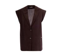 Liu Jo - Chaqueta sin Mangas con Solapa de Muesca - Jackets - Mujer - Marrón - S -