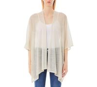 Liu Jo D Poncho Camiseta Lurex, beige, Talla única