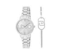 Liu Jo Couple Essence TLJ2512 - Reloj de pulsera para mujer, cuarzo, acero inoxidable, con cristales y pulsera de acero, plateado, Moderno