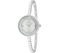 LIU Jo Dancing Gala TLJ2345 - Reloj de Mujer de Acero con Cristales giratorios en la Esfera y Correa Fina Cubierta de Cristales, Plata, Moderno, Plateado, Moderno