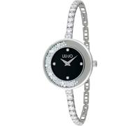 Liu Jo Dancing Gala TLJ2346 - Reloj de mujer de acero con cristales giratorios y correa fina recubierta de cristales, plateado, Moderno