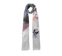 LIU JO Estola con estampado floral 90 x 190 cm, Negro , Talla única