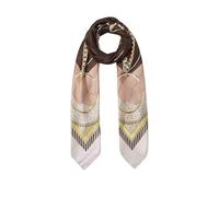 Liu Jo Foulard Cuadrado Natural 120x120 cm 100% Poliéster Diseño Cadenas Patrón Geométrico