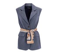Liu Jo - Gilet con Foulard - Jackets - Mujer - Azul - M -