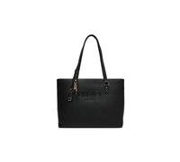 Liu Jo Halona Bolso Shopping L Negro, Polipiel Ecosostenible, 42 x 27 x 13 cm, con logotipo en relieve, cierre de cremallera