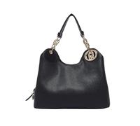 Liu Jo JEANS Bolso Ecs M Satchel, Negro/Brass Gold, AF6024 ES039