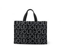 Liu Jo JEANS Bolso L Tote Logo Allover, Negro, 2F6037 T2742