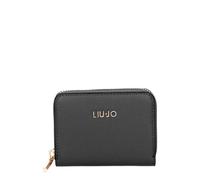 Liu Jo Jeans Mini cartera con cremallera y logotipo de metal en la parte delantera. Negro Talla Única, Negro , Talla única, Mini cartera