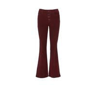 Liu Jo Jeans Pantalones Bootcut de terciopelo de algodón elástico con acabado acanalado de cintura alta plisada estirada modelo cinco bolsillos Logo de metal en la parte posterior Cierre con botones