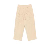 Liu Jo - Pantalones de pernera ancha - Trousers - Mujer - Beige - S -