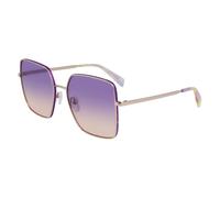 Liu Jo Mujer LJ158S 722 Gafas de sol Metal Oro Violeta Cuadrada Normal Sombreado