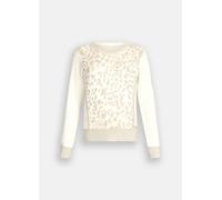 Liu Jo Maglia Animalier Lurex Regular Donna Bianco Latte Oro a4351 TF5172