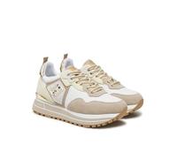 Liu Jo Maxi Wonder 01 - Zapatillas de plataforma de ante y malla para mujer, Sand Yellow, 37 EU