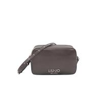 LIU JO Milano Bolso Bandolera de Piel, Gris, con Correa Ajustable con Tachuelas