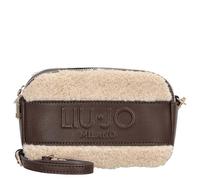 Liu Jo Milano Bolso Bandolera de Piel Sintética con Forro de Borreguito, Marrón y Beige