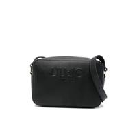 LIU JO Milano Bolso Bandolera de Piel Sintética, Negro, con Cremallera y Logotipo en Relieve