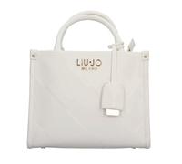 Liu Jo Milano Bolso de Mano Mini, Cuero Sintético Blanco, Asa Superior y Correa Ajustable, Detalles Dorados