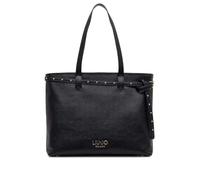 Liu Jo Milano Bolso de Mano para Mujer, Cuero Sintético Negro, Diseño Elegante con Tachuelas