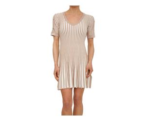 Liu Jo - Minivestido de punto con cuello en V - Dresses - Mujer - Beige - S -