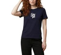 Liu Jo - Camiseta con logo adornado - Tops - Mujer - Azul - XS -