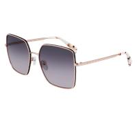 Liu Jo Mujer LJ158S 770 Gafas de sol Metal Oro Gris Cuadrada Normal Sombreado