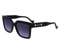 Liu Jo Mujer LJ771S 001 Gafas de sol Acetato Negro Gris Cuadrada Normal Sombreado