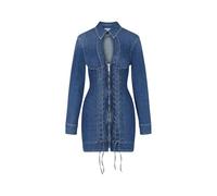 Liu Jo Mujer Vestido Corto Algodón UA6508D0399, turquesa, 38