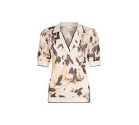 Liu Jo Polo de mujer de punto punzonado fantasía TA6286, Brown Shades, S